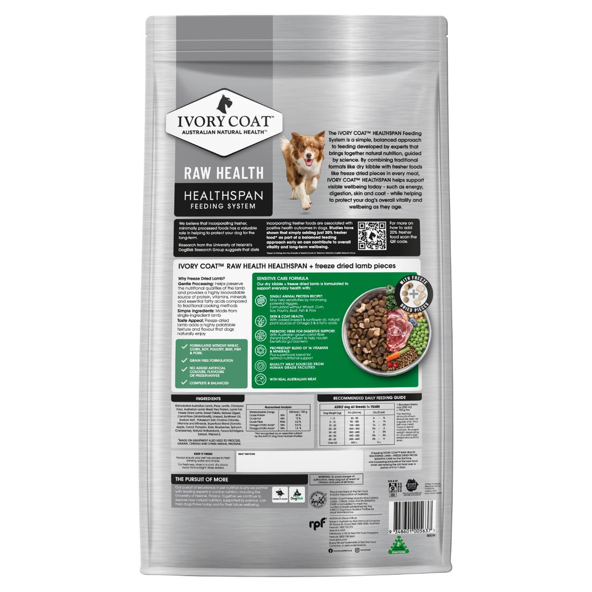 Ivory Coat Raw Health Dog Sensitive Care Dog Food