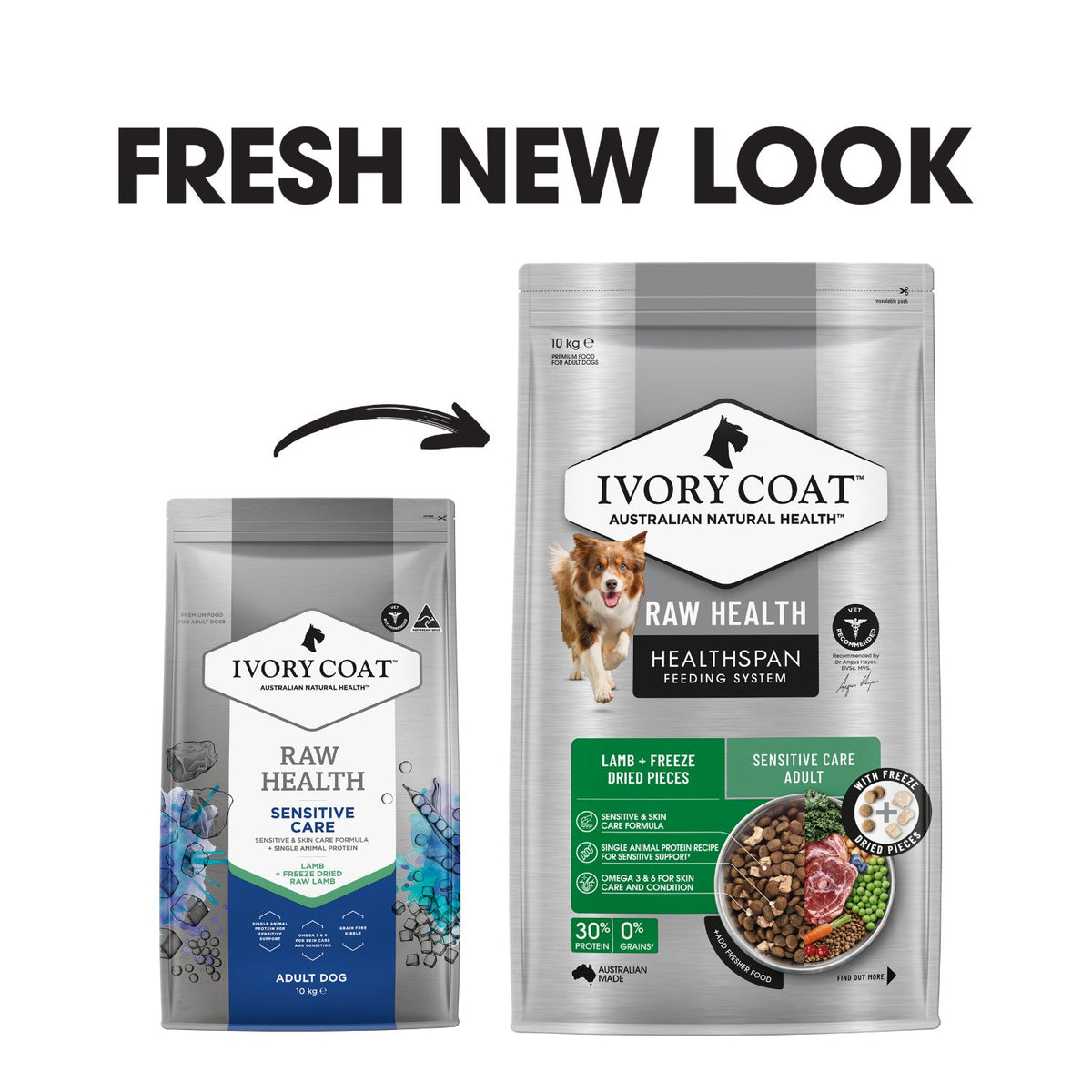 Ivory Coat Raw Health Dog Sensitive Care Dog Food