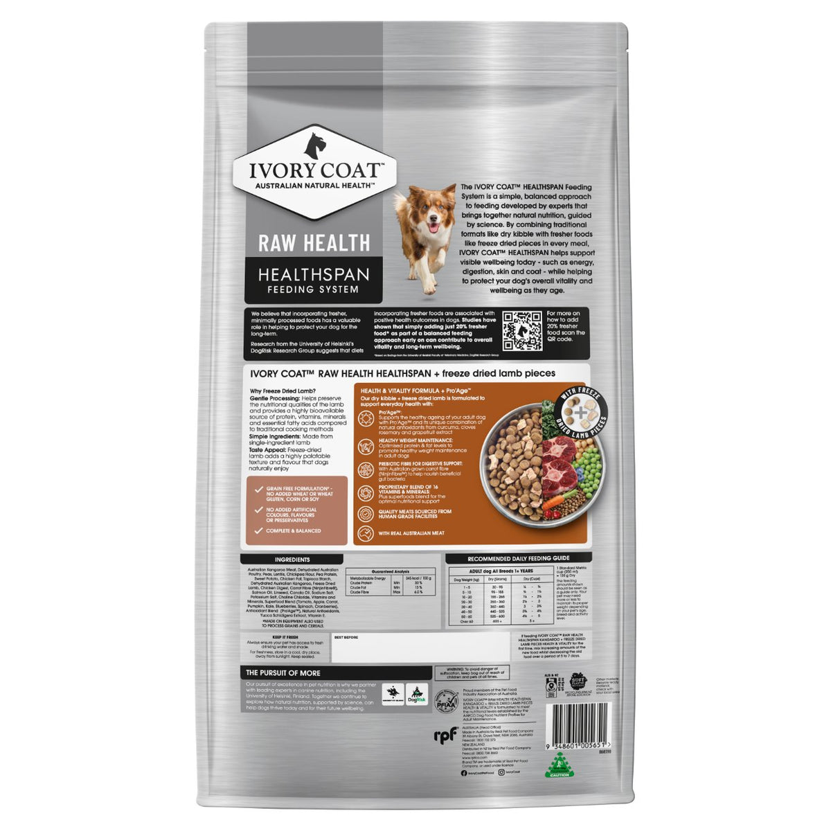 Ivory Coat Raw Health Health & Vitality Dry Dog Food