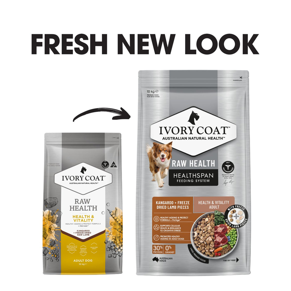 Ivory Coat Raw Health Health & Vitality Dry Dog Food