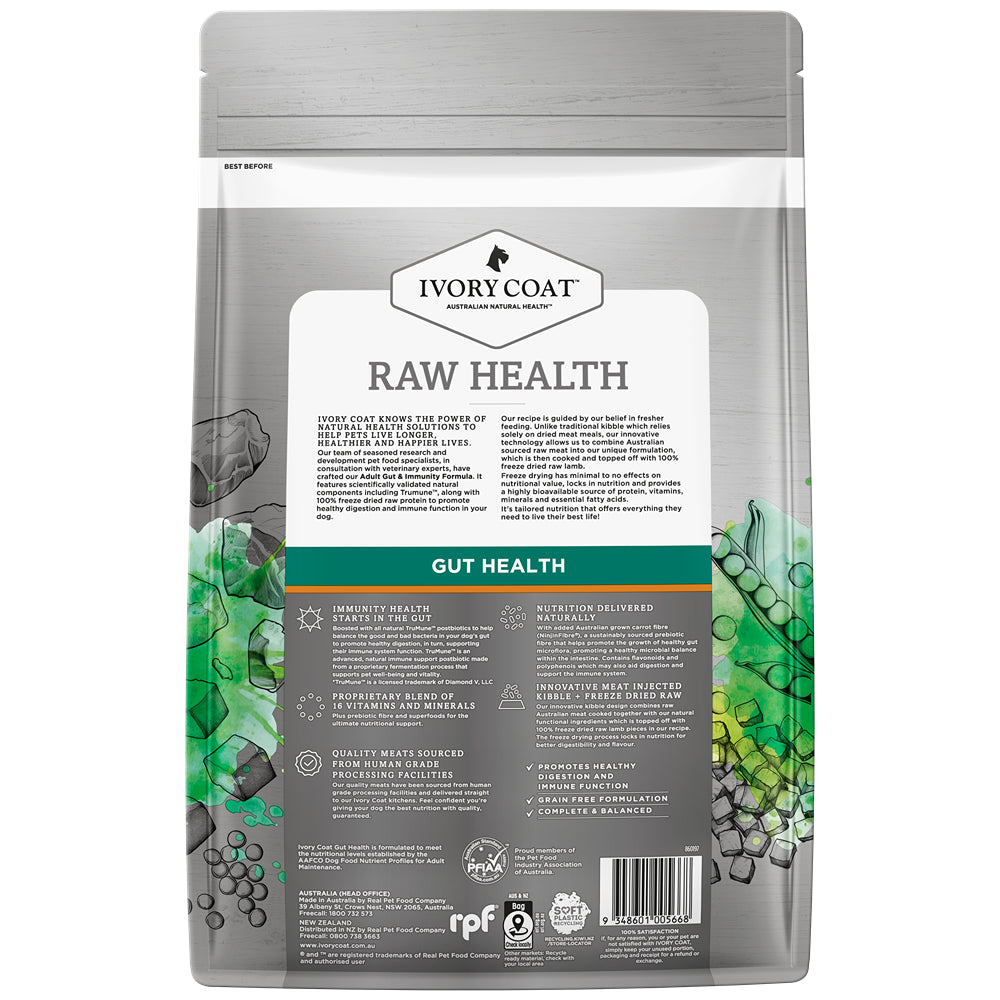 Ivory Coat Raw Health Gut Health Dry Dog Food