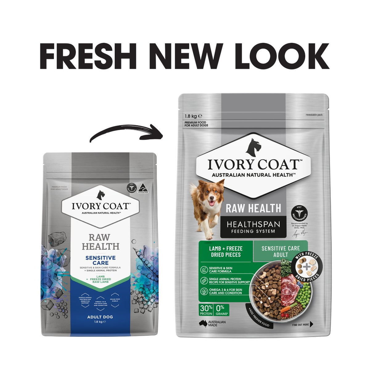 Ivory Coat Raw Health Dog Sensitive Care Dog Food