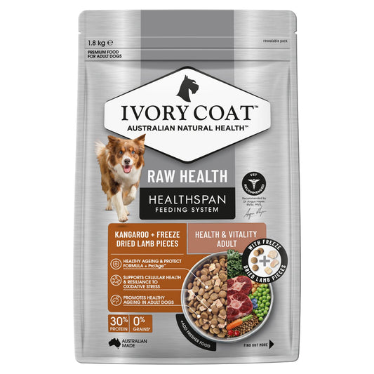 Ivory Coat Raw Health Health & Vitality Dry Dog Food