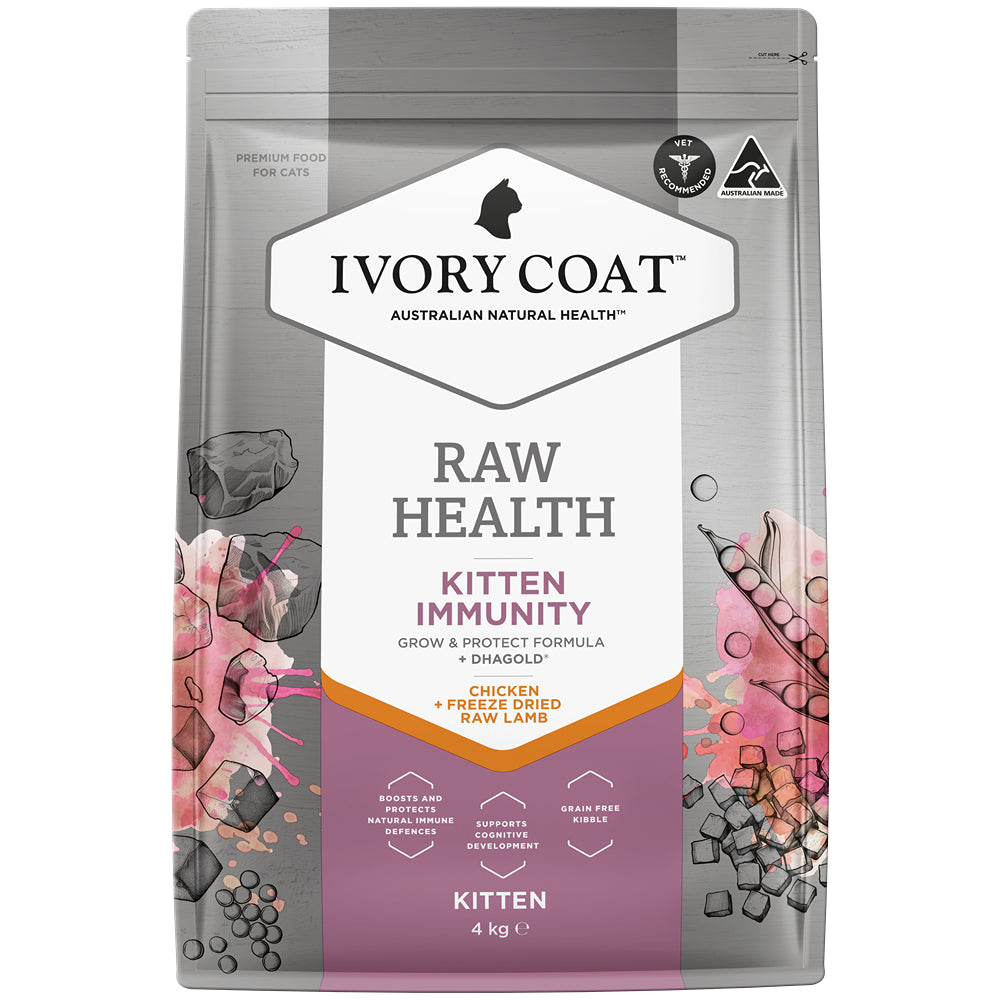 Ivory Coat Raw Health Immunity Dry Kitten Food