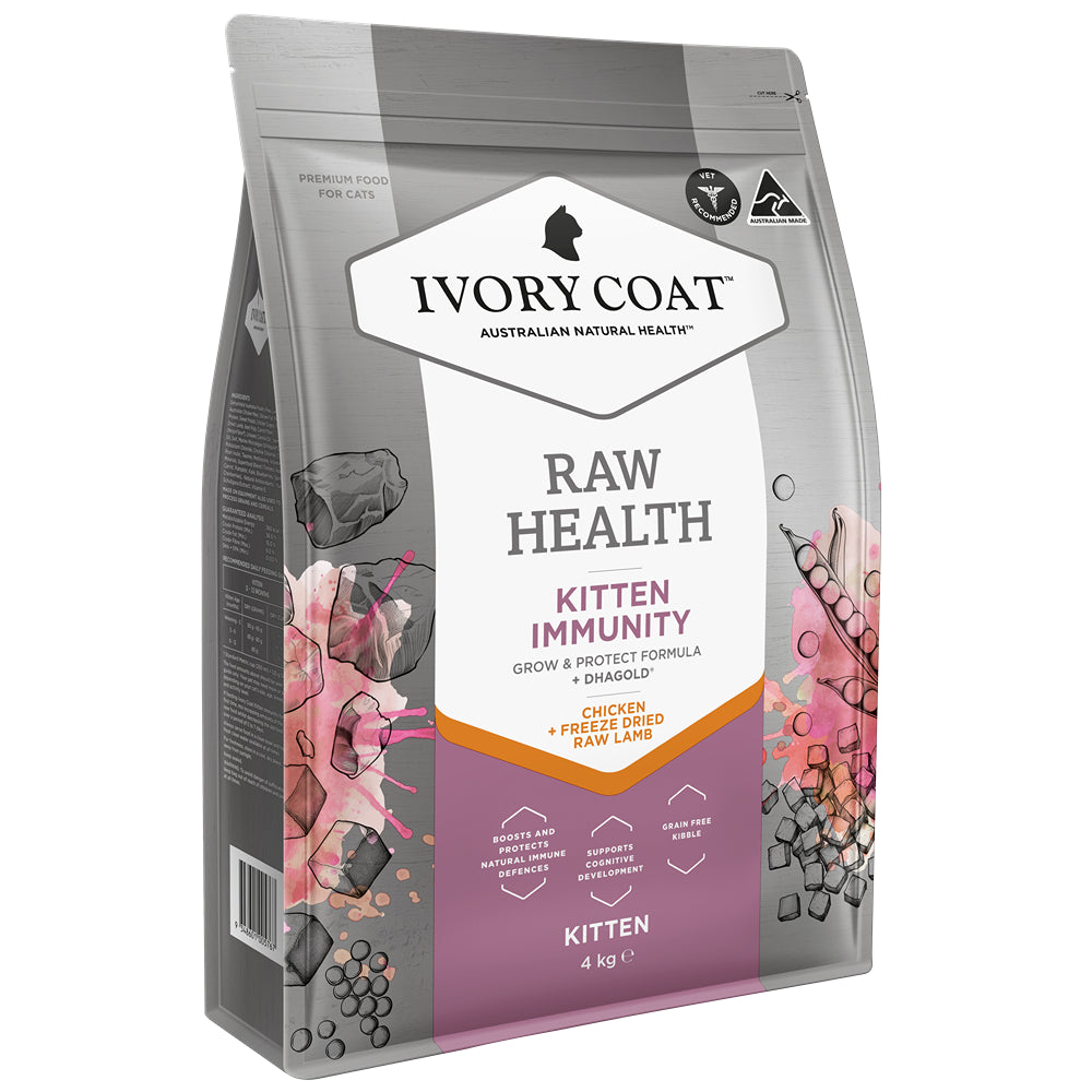 Ivory Coat Raw Health Immunity Dry Kitten Food