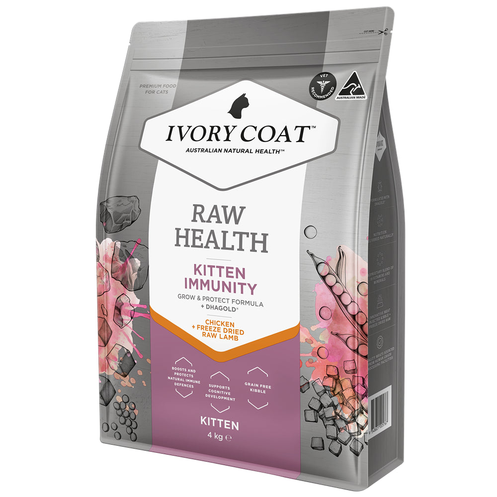 Ivory Coat Raw Health Immunity Dry Kitten Food