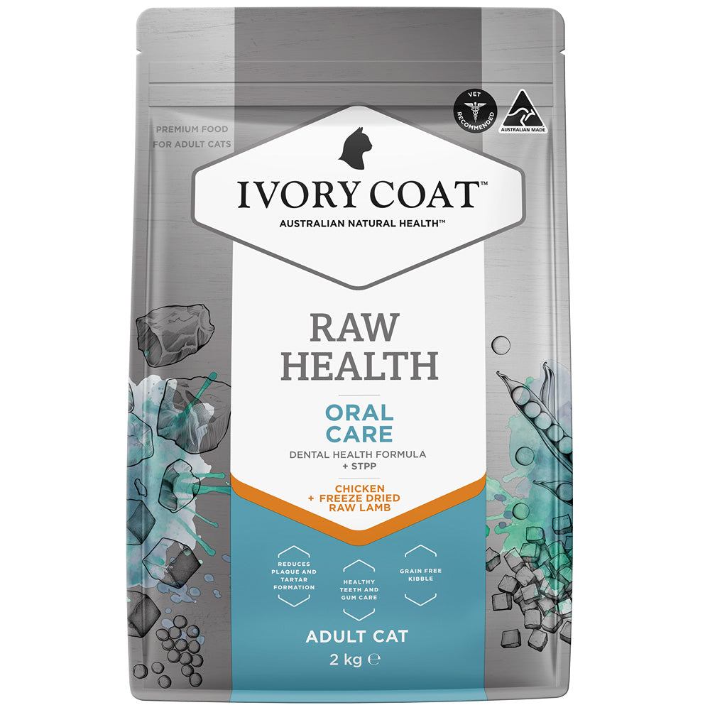 Ivory Coat Raw Health Oral Care Dry Cat Food