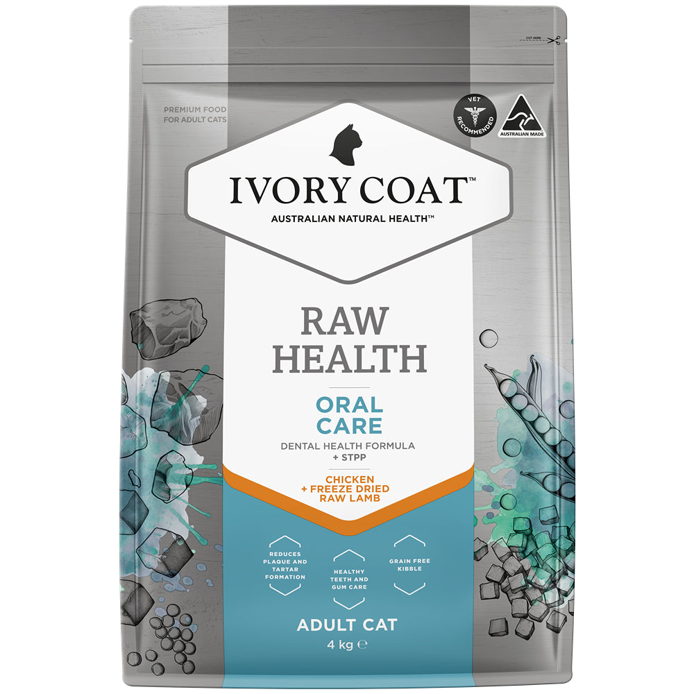 Ivory Coat Raw Health Oral Care Dry Cat Food