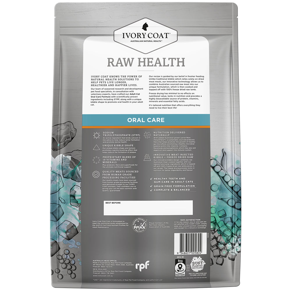 Ivory Coat Raw Health Oral Care Dry Cat Food