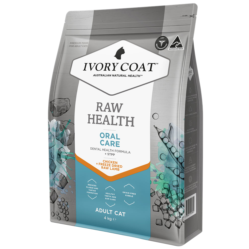 Ivory Coat Raw Health Oral Care Dry Cat Food