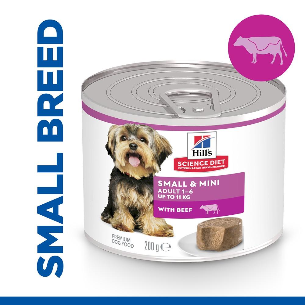 Hill's Science Diet Adult Small & Mini with Beef Canned Wet Dog Food 200g