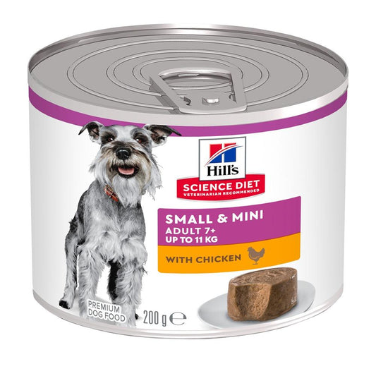 Hill's Science Diet Adult 7+ Senior Small & Mini with Chicken Canned Wet Dog Food 200g