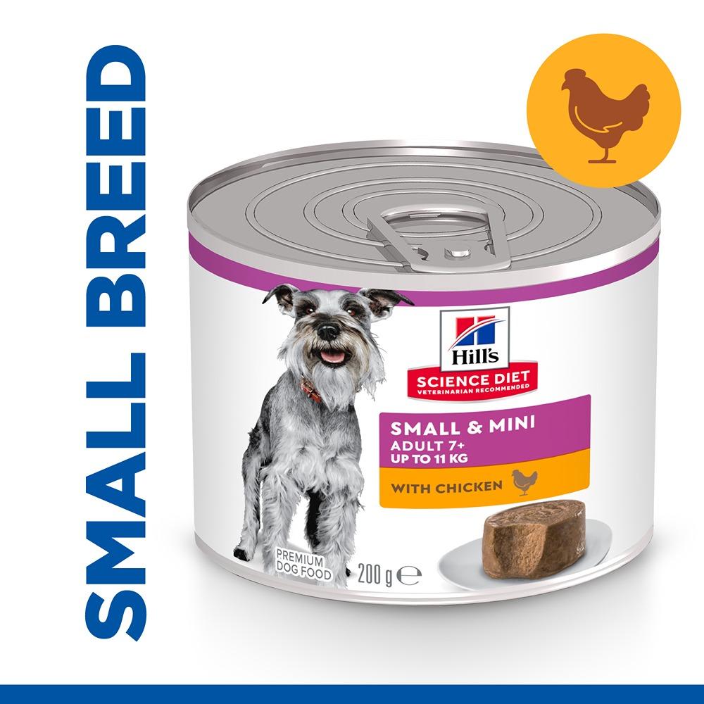 Hill's Science Diet Adult 7+ Senior Small & Mini with Chicken Canned Wet Dog Food 200g