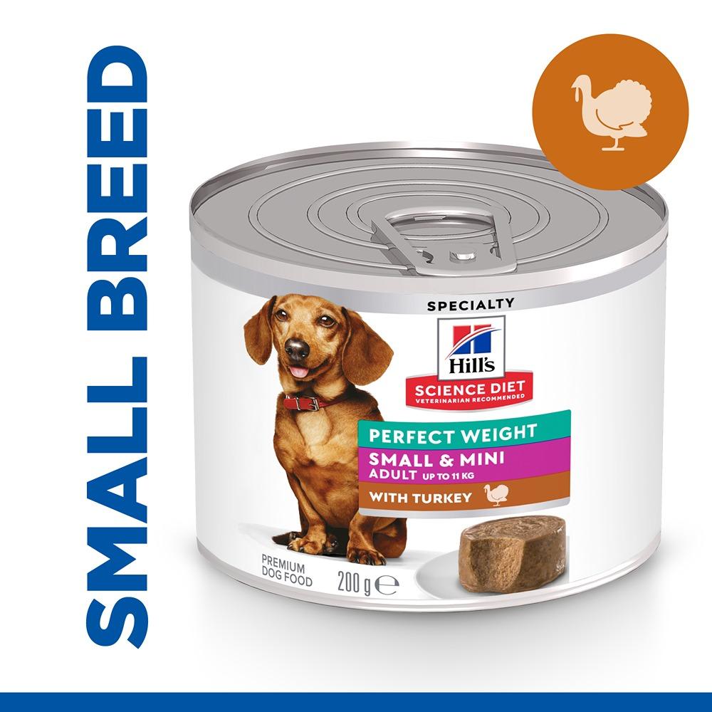 Hill's Science Diet Perfect Weight Small & Mini with Turkey Canned Dog Food 200g