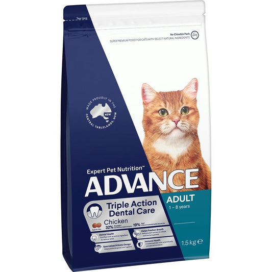 Advance Triple Action Dental Care Chicken Adult Dry Cat Food