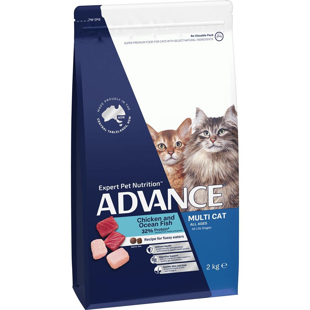 Advance Multi-Cat Adult Chicken and Ocean Fish Dry Cat Food