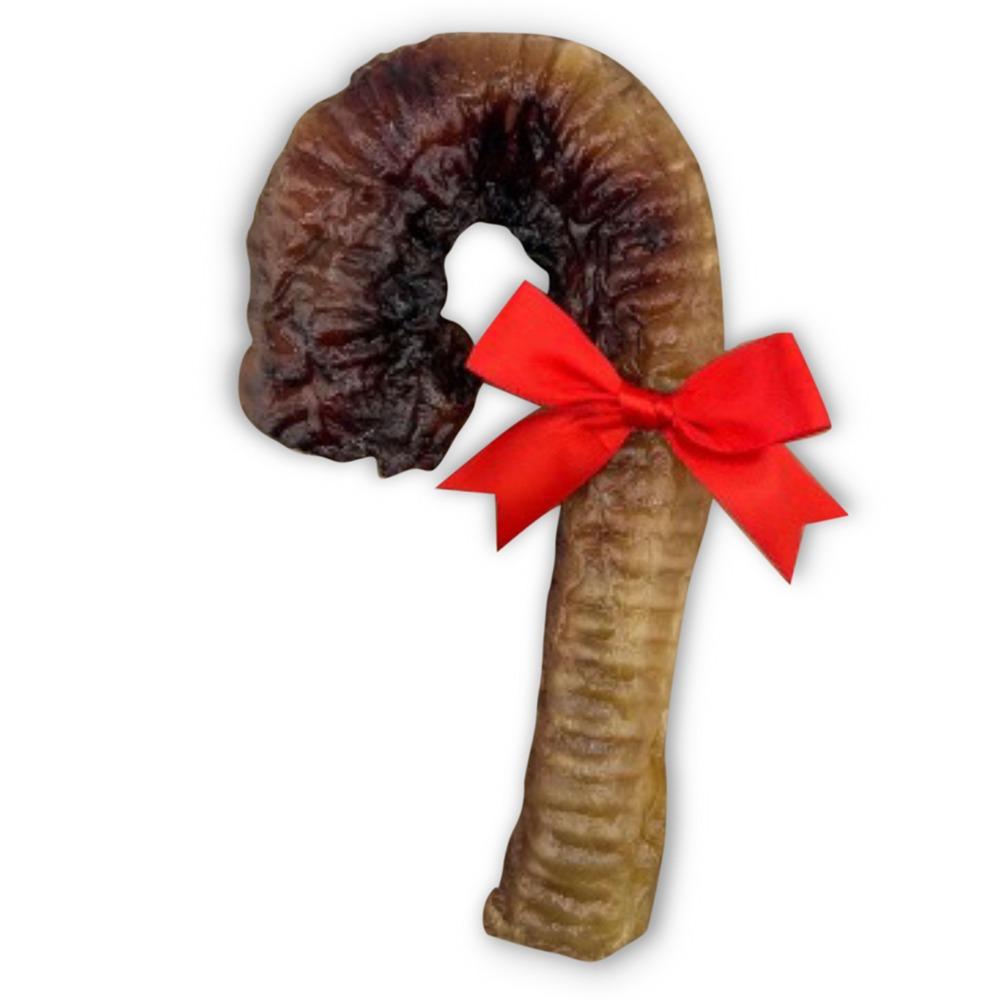 Kazoo Beef Trachea Candy Cane Dog Treat Large