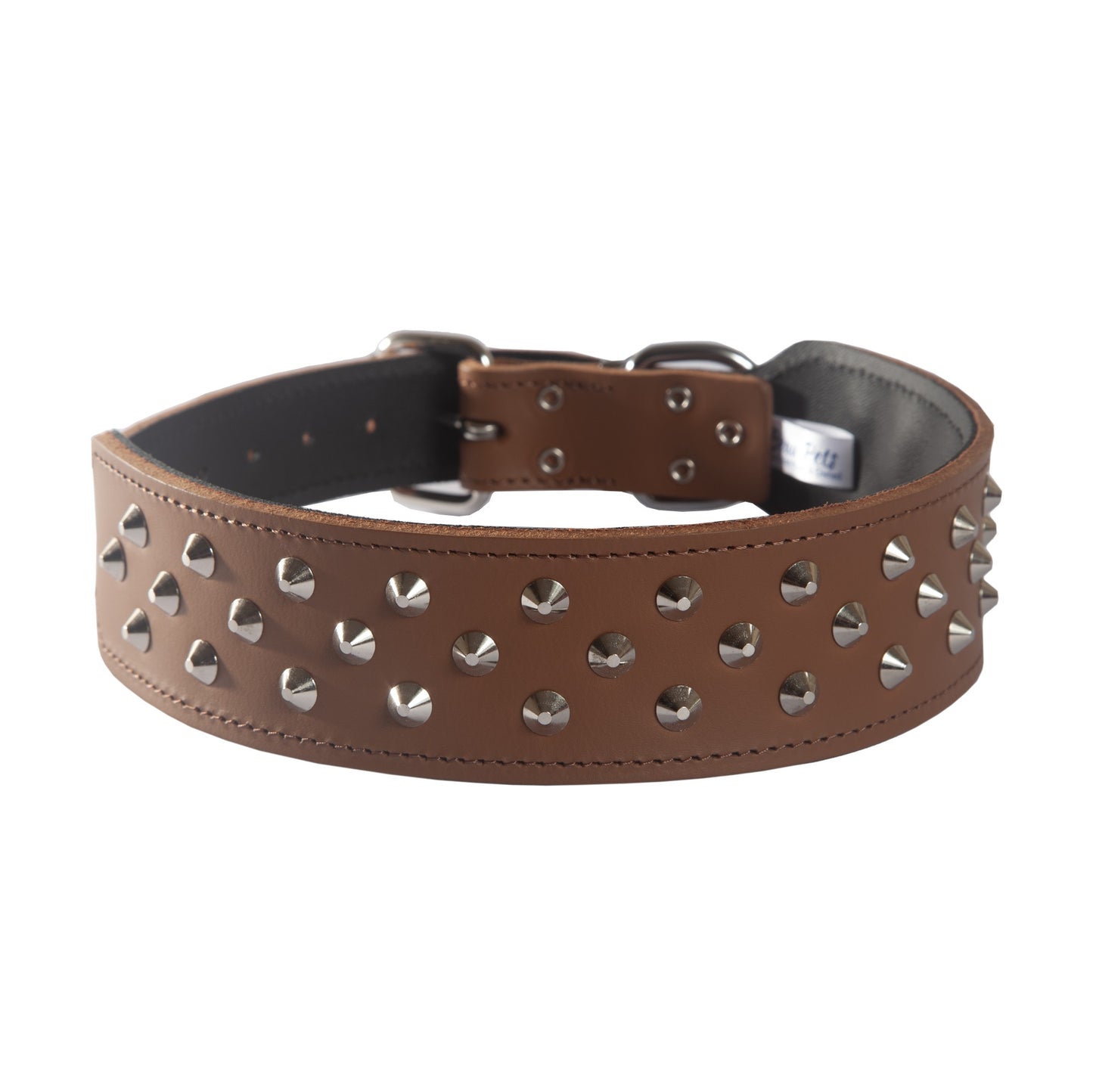 Beau Pets Leather Studded Shaped Dog Collar