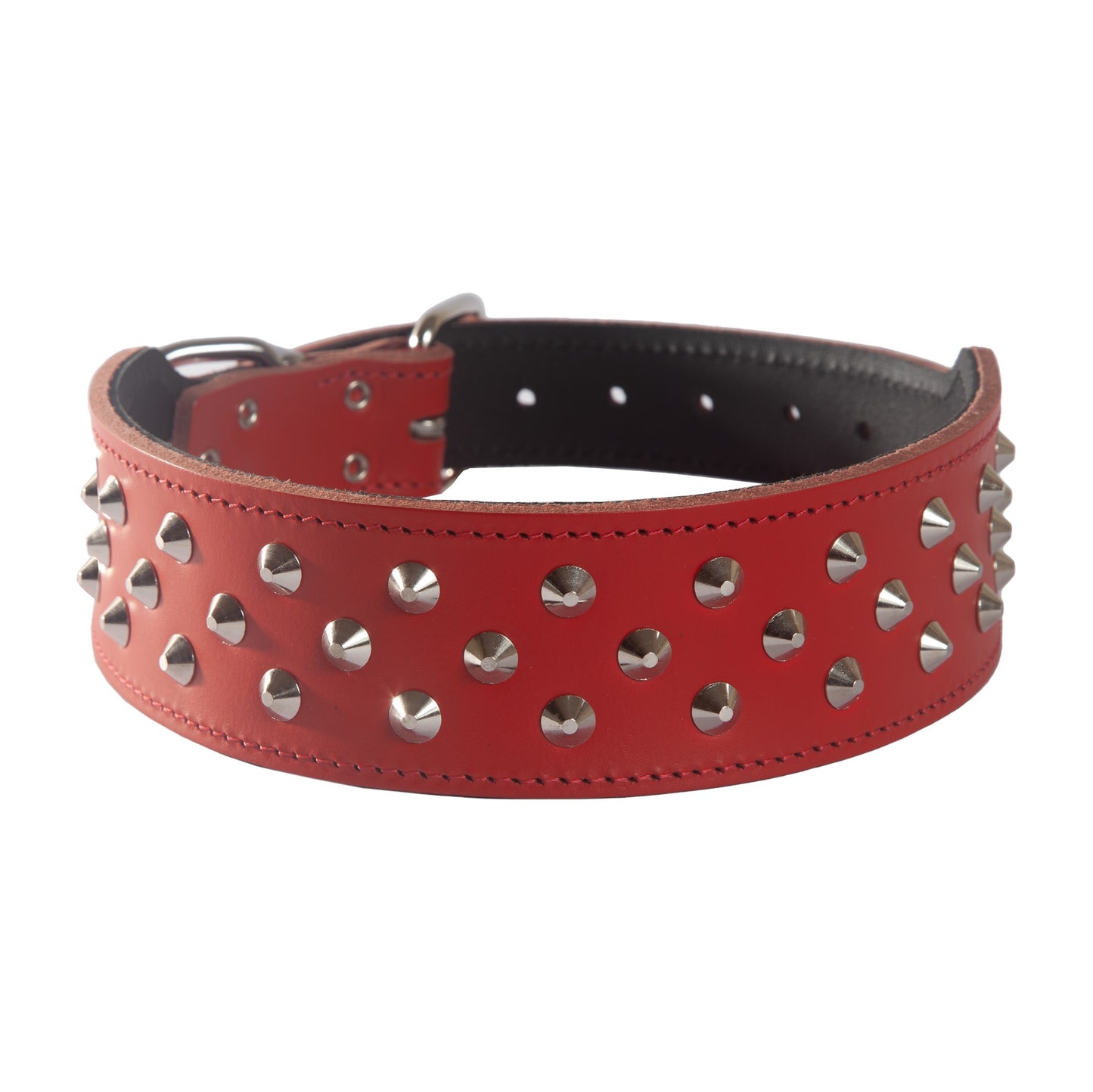 Beau Pets Leather Studded Shaped Dog Collar