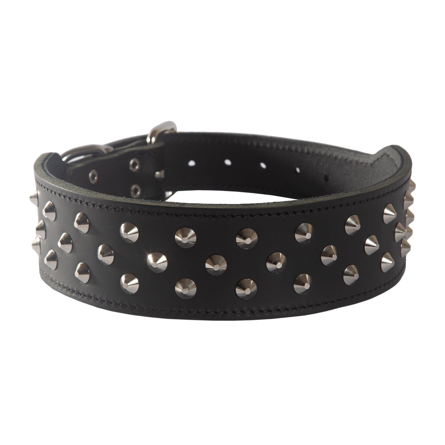 Beau Pets Leather Studded Shaped Dog Collar