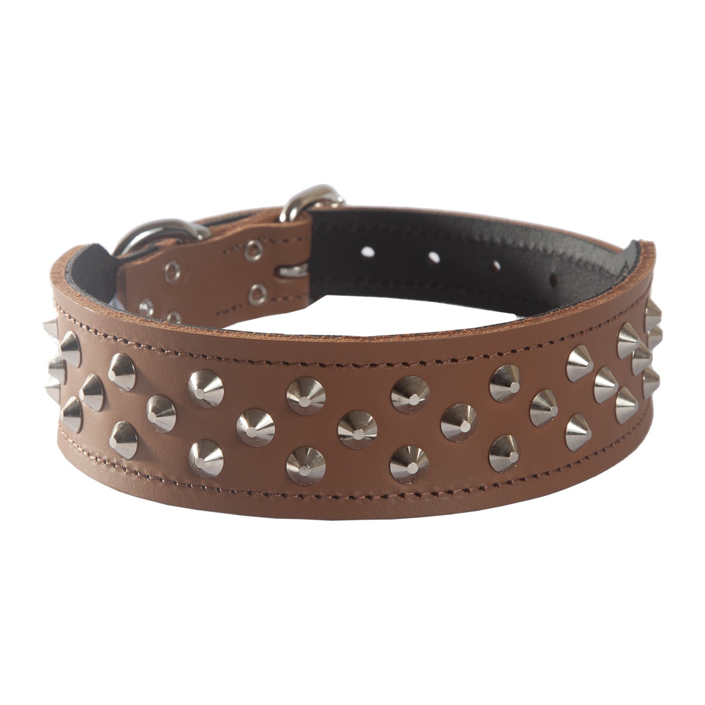 Beau Pets Leather Studded Shaped Dog Collar