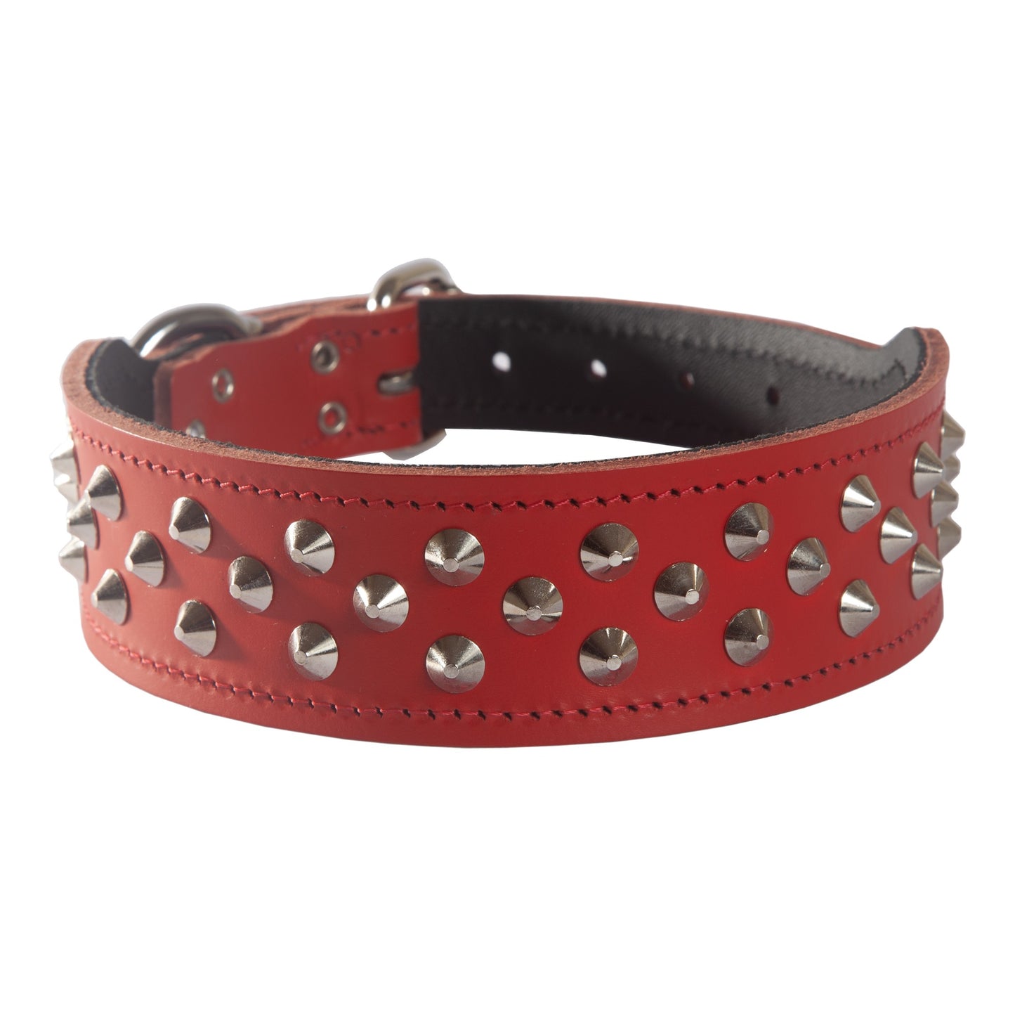 Beau Pets Leather Studded Shaped Dog Collar