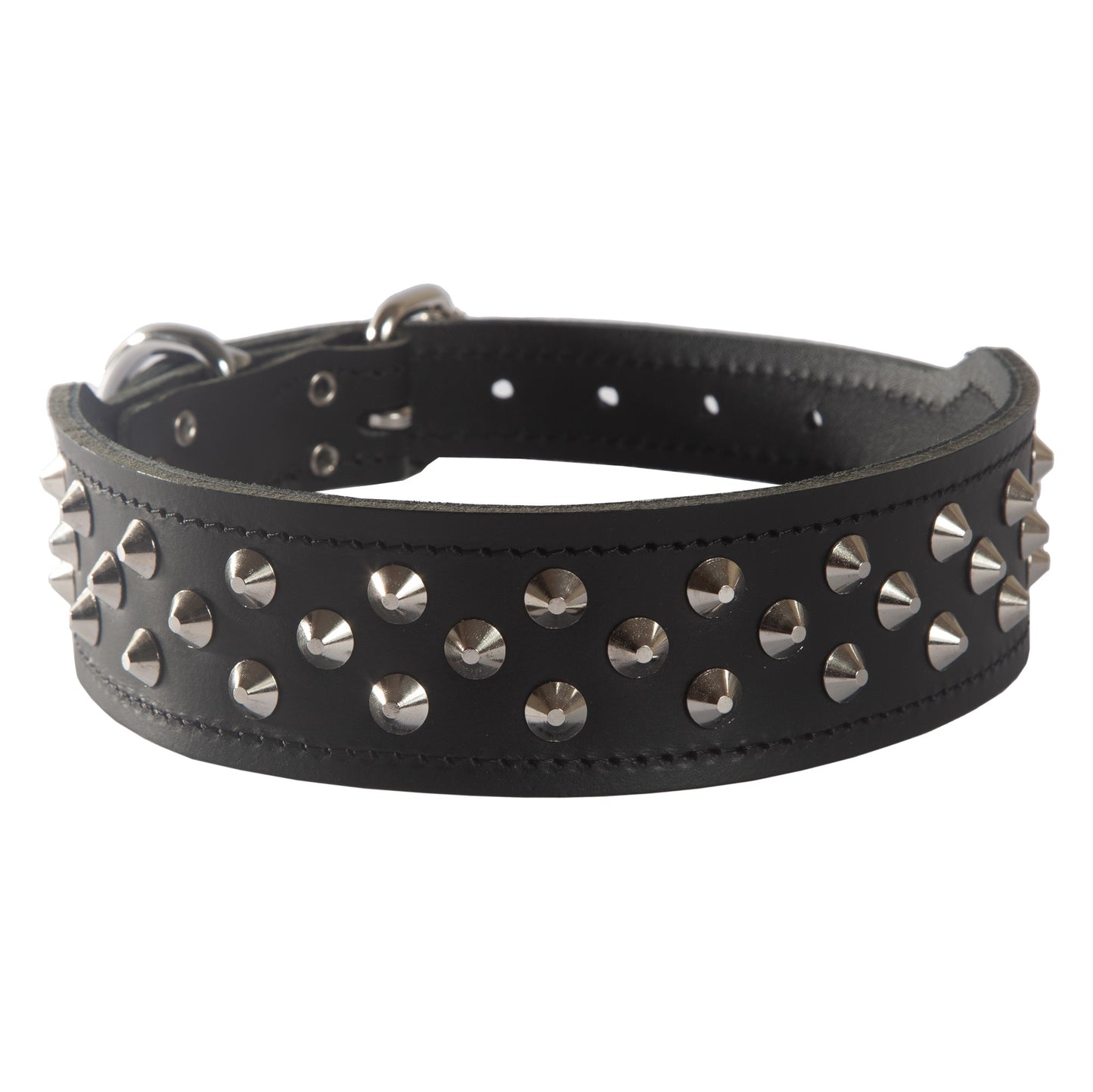 Beau Pets Leather Studded Shaped Dog Collar