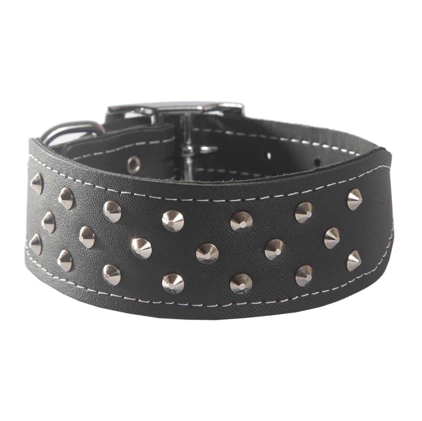 Beau Pets Leather Studded Shaped Dog Collar