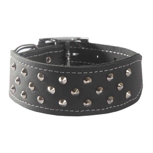 Beau Pets Leather Studded Shaped Dog Collar