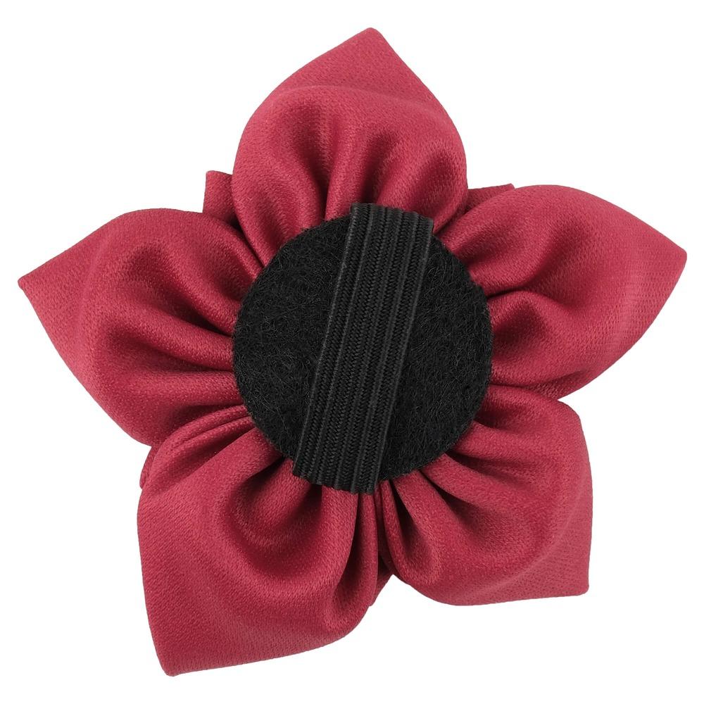 Buddy & Belle Poinsettia Collar Bow Beet Red