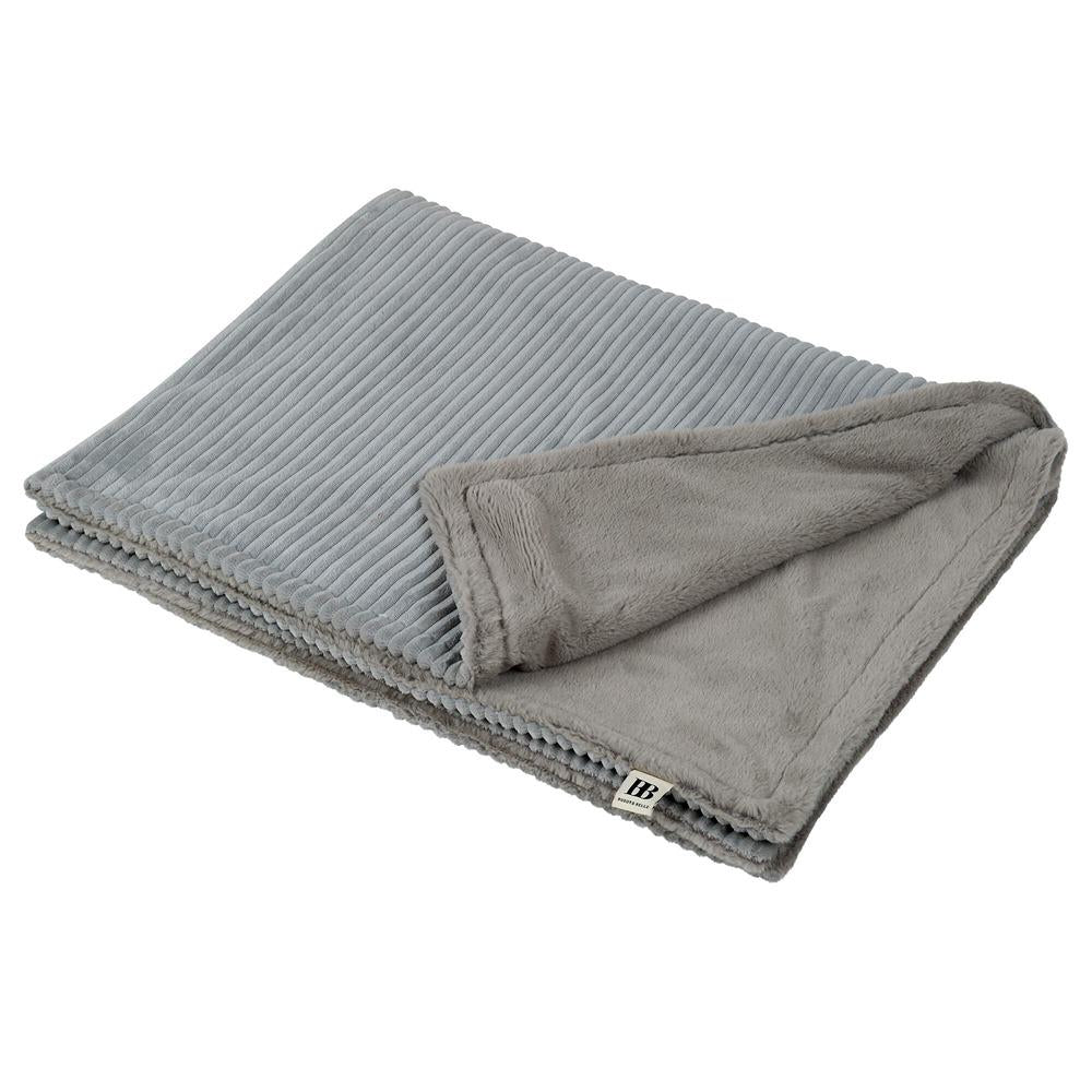 Buddy & Belle Reversible Plush Blanket Peal Blue