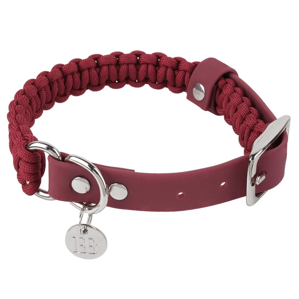 Buddy & Belle Paracord Dog Collar Beet Red