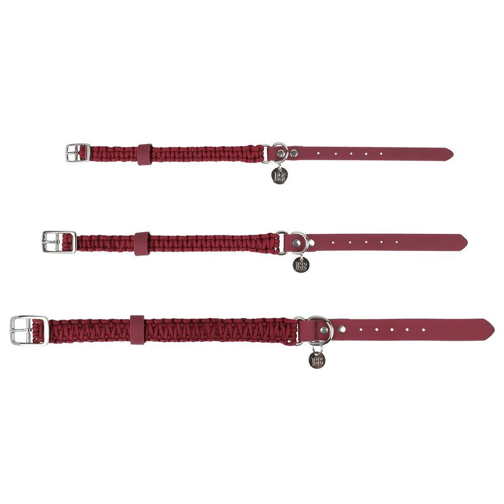 Buddy & Belle Paracord Dog Collar Beet Red
