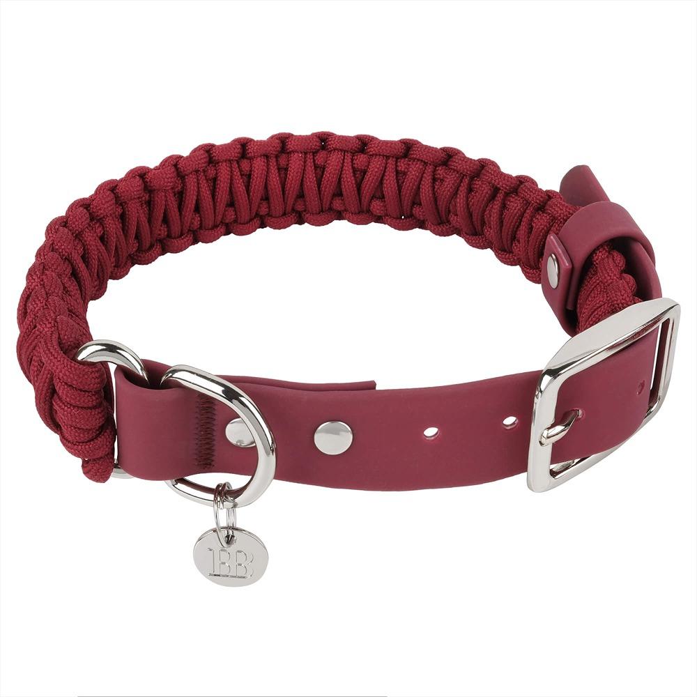 Buddy & Belle Paracord Dog Collar Beet Red