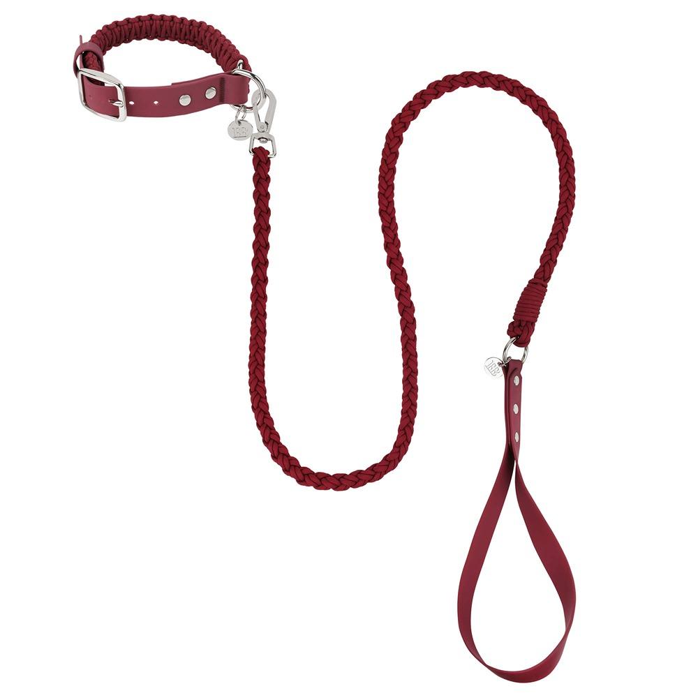 Buddy & Belle Paracord Dog Collar Beet Red
