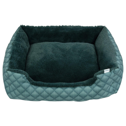 Lexi & Me Bolster Dog Bed Green Quilt Small/Medium