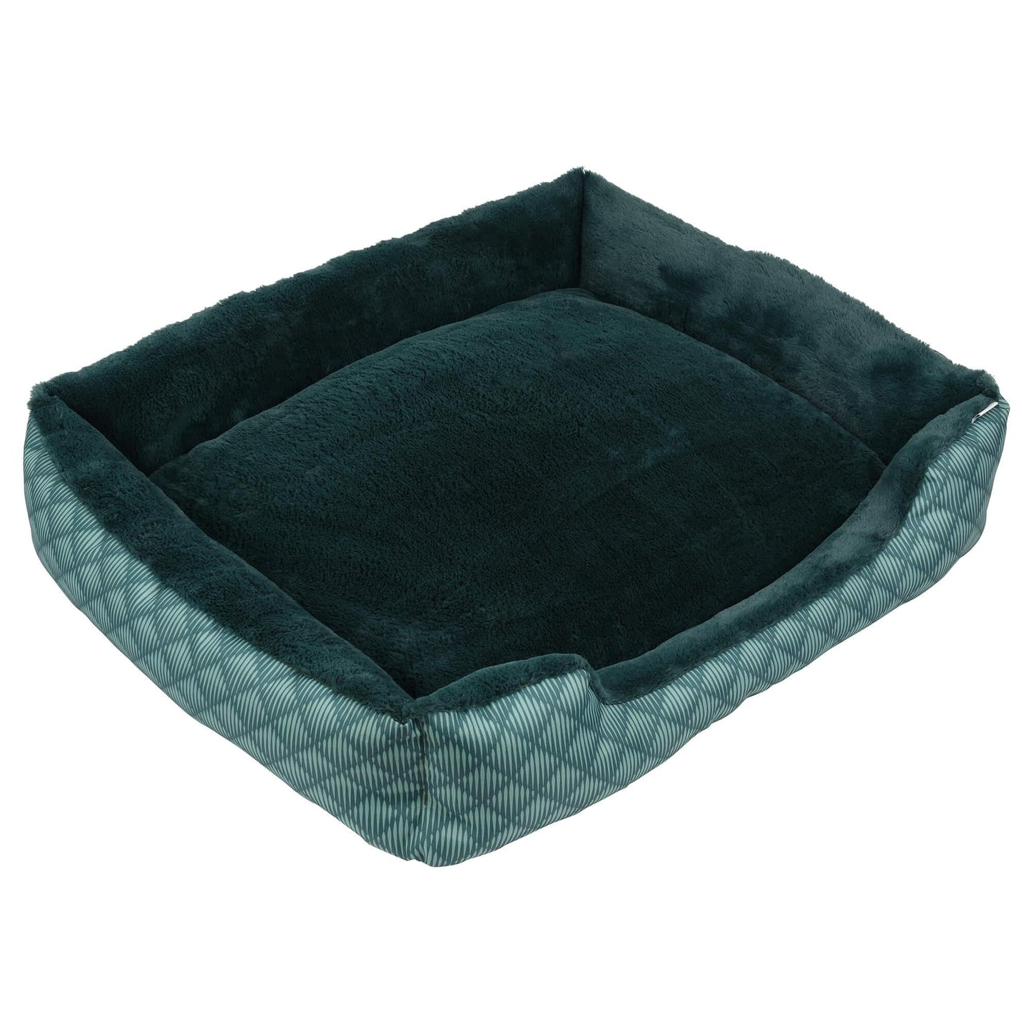 Lexi & Me Bolster Dog Bed Green Quilt Large/X-Large