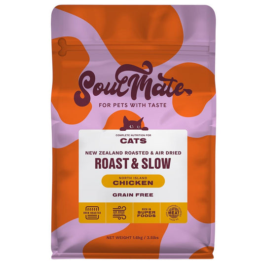 SoulMate Roast & Slow Baked and Air Dried North Island Chicken Dry Cat Food