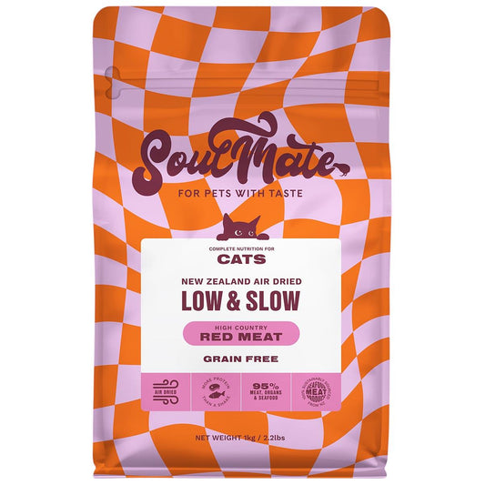 SoulMate Low & Slow Air Dried High Country Red Meat Dry Cat Food