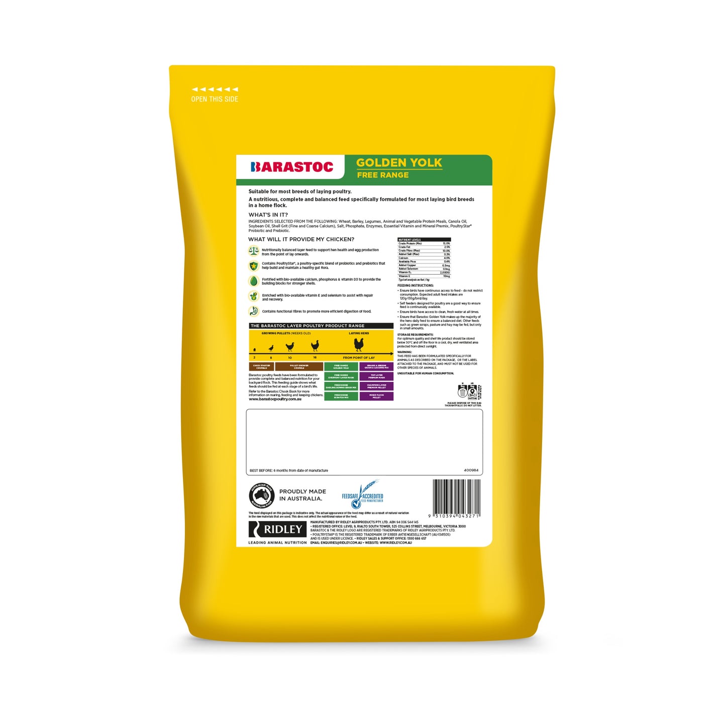 Barastoc Golden Yolk 20kg