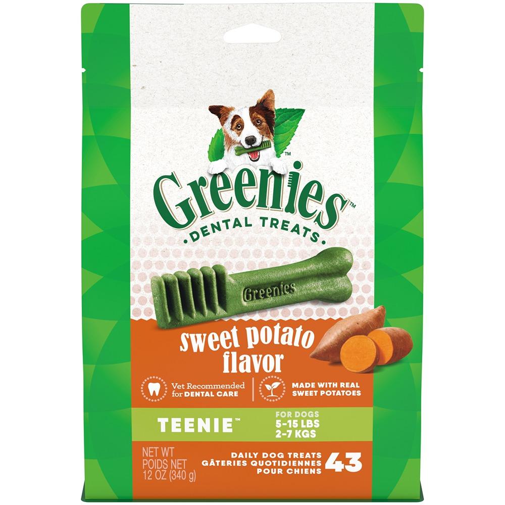 Greenies Canine Dental Dog Treat Sweet Potato Flavored Teenie 340g