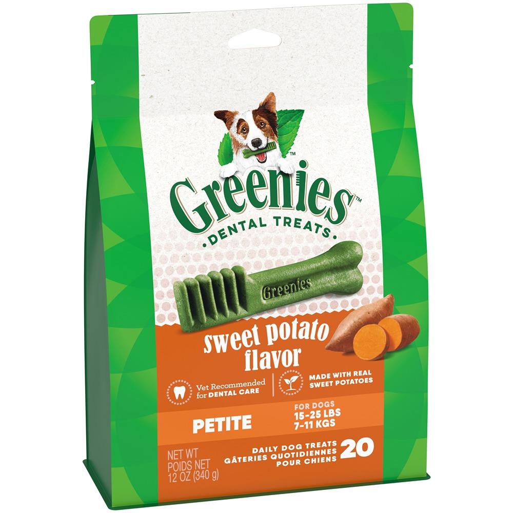 Greenies Canine Dental Dog Treat Sweet Potato Flavored Petite 340g