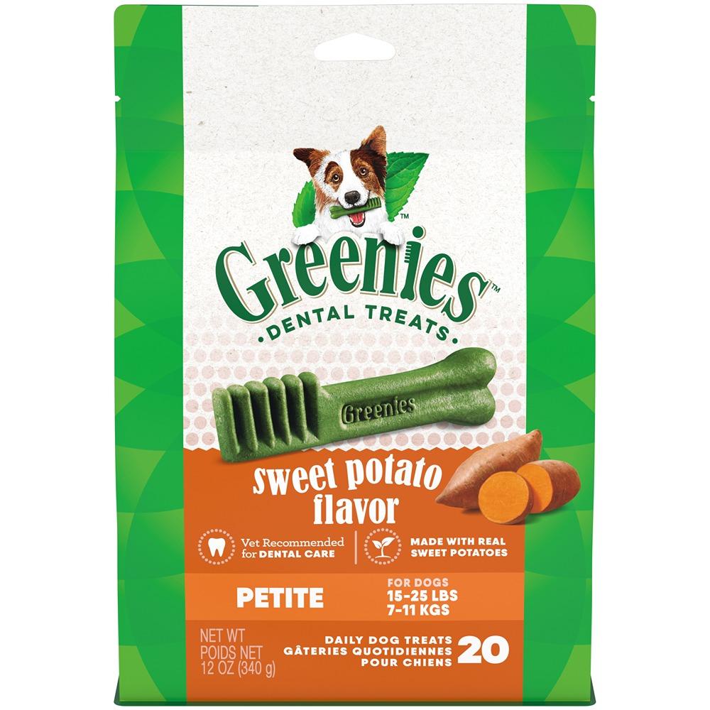 Greenies Canine Dental Dog Treat Sweet Potato Flavored Petite 340g