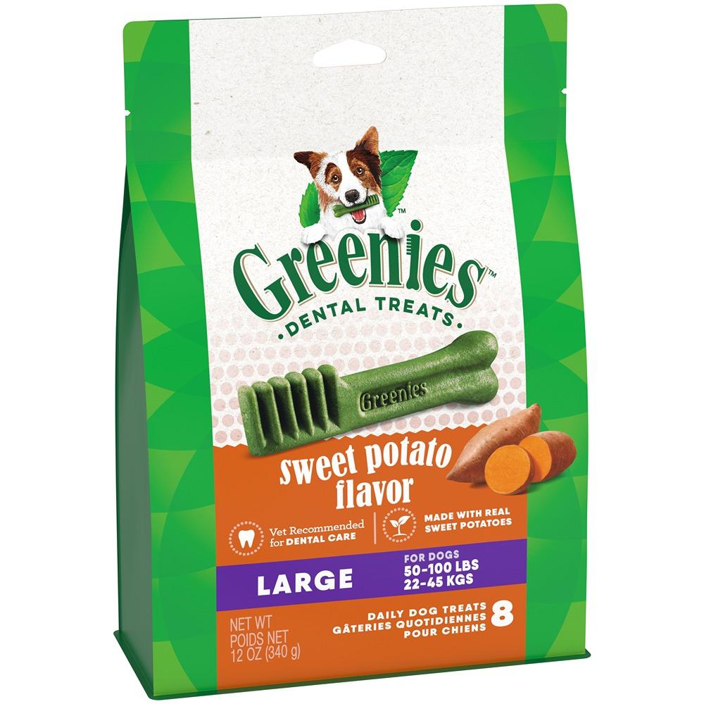 Greenies Canine Dental Dog Treat Sweet Potato Flavored Large 340g