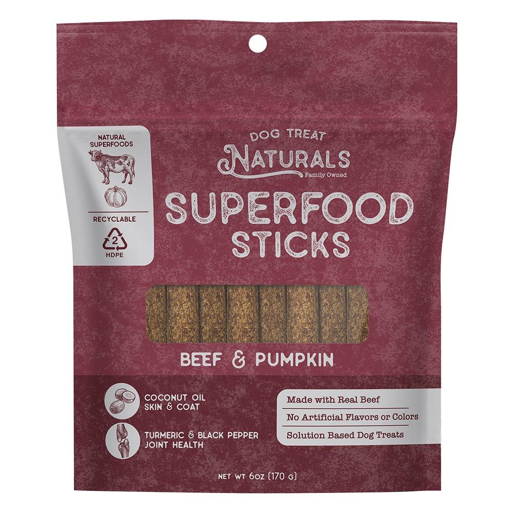 Dog Treat Naturals Beef and Pumpkin Superfood Sticks Dog Treats 170g