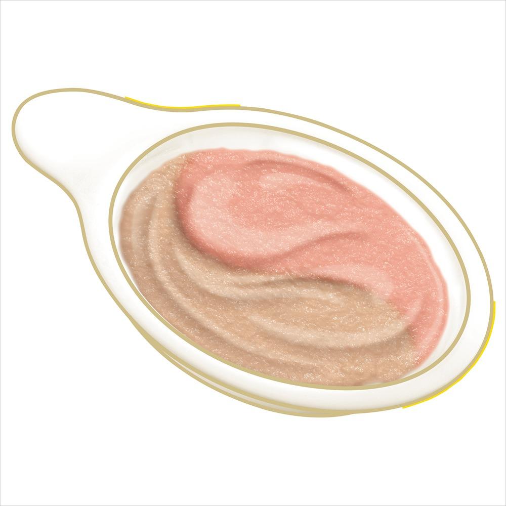 Temptations Creamy Spoons Cat Treat Tasty Chicken  & Savory Salmon 4x10g