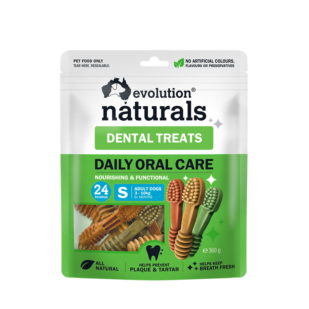 Evolution Naturals Dental Brush Dog Treats Small