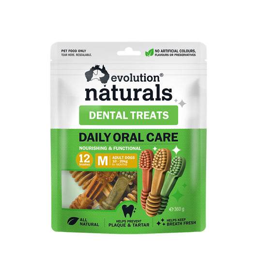 Evolution Naturals Dental Brush Dog Treats Medium