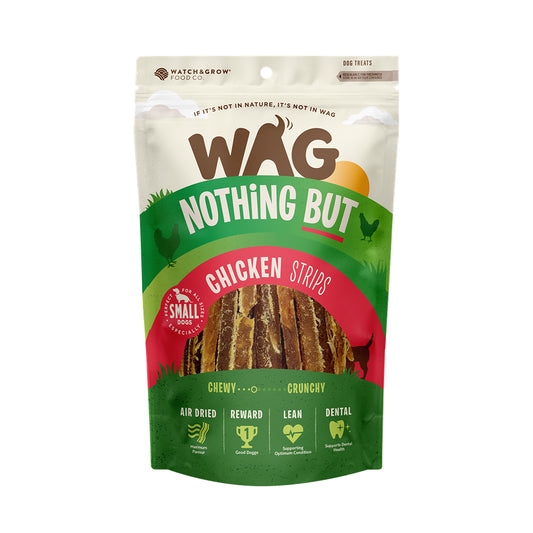 WAG Small Breed Chicken Strips Dog Treats 120g