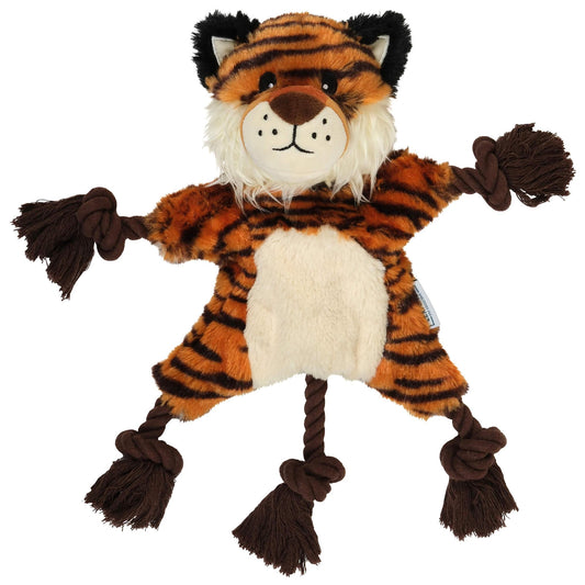 Lexi & Me Tiger Plush Rope Knot Dog Toy